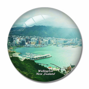 New Zealand Mount Victoria Wellington 3D Fridge Magnet Crystal Glass