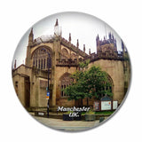 UK England Manchester Cathedral 3D Fridge Magnet Crystal Glass