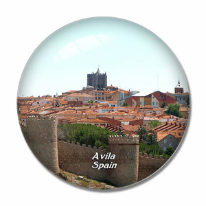 Spain The Walls of Avila 3D Fridge Magnet Crystal Glass