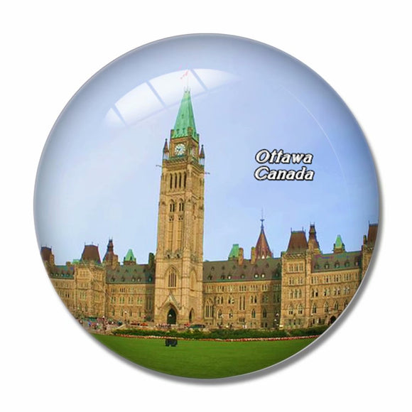 Canada Parliament Hill and Buildings Ottawa 3D Fridge Magnet Crystal Glass