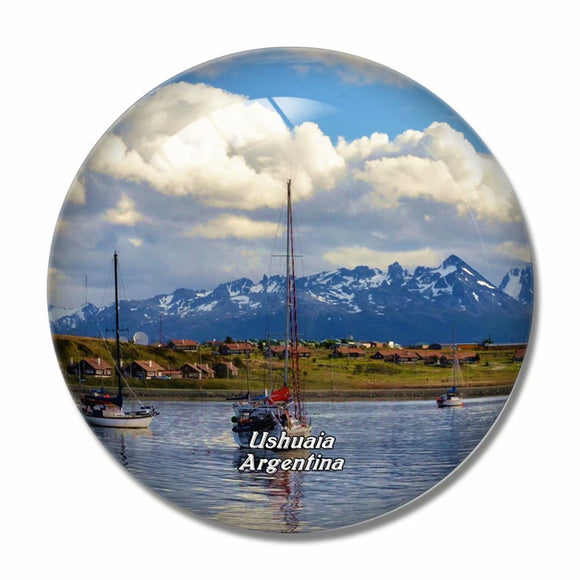 Ushuaia Lakes Argentina 3D Fridge Magnet Crystal Glass