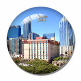 USA America Austin Texas 3D Fridge Magnet Crystal Glass