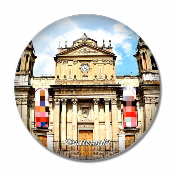 Cathedral of Guatemala 3D Fridge Magnet Crystal Glass