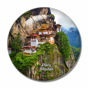 Taktsang Lhakhang Paro Bhutan 3D Fridge Magnet Crystal Glass