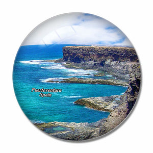 Spain Cliff Fuerteventura 3D Fridge Magnet Crystal Glass