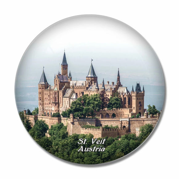 Austria Burg Hochosterwitz St. Veit 3D Fridge Magnet Crystal Glass