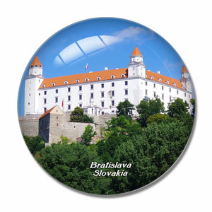 Slovakia Bratislava Castle 3D Fridge Magnet Crystal Glass