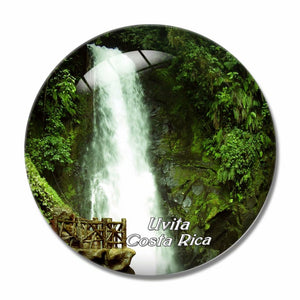 Costa Rica Uvita Waterfall 3D Fridge Magnet Crystal Glass