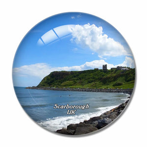 UK England Scarborough Beach 3D Fridge Magnet Crystal Glass