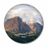 Italy Prato Dolomites Mountains 3D Fridge Magnet Crystal Glass