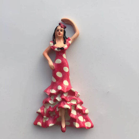 Flamenco Dancer Spain Barcelona Fridge Magnet 3D Resin