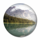 USA America Rocky Mountain Park 3D Fridge Magnet Crystal Glass