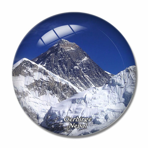 Nepal Gerbirge Everest Himalayas 3D Fridge Magnet Crystal Glass