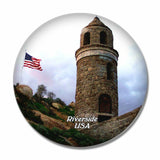 USA America Riverside Mount Rubidoux Park 3D Fridge Magnet Crystal Glass