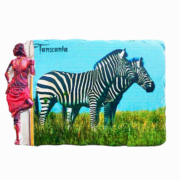 Zebra Tanzania Fridge Magnet 3D Resin