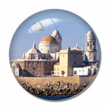 Spain Cadiz Cathedral Andalusia 3D Fridge Magnet Crystal Glass