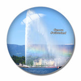 Switzerland Jet Fountain Lake Geneva 3D Fridge Magnet Crystal Glass