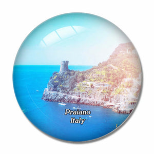 Italy Praiano Marina di Praia Beach 3D Fridge Magnet Crystal Glass