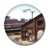 USA America California State Railroad Museum Sacramento 3D Fridge Magnet Crystal Glass