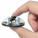 USA America Boston Statue 3D Fridge Magnet Crystal Glass