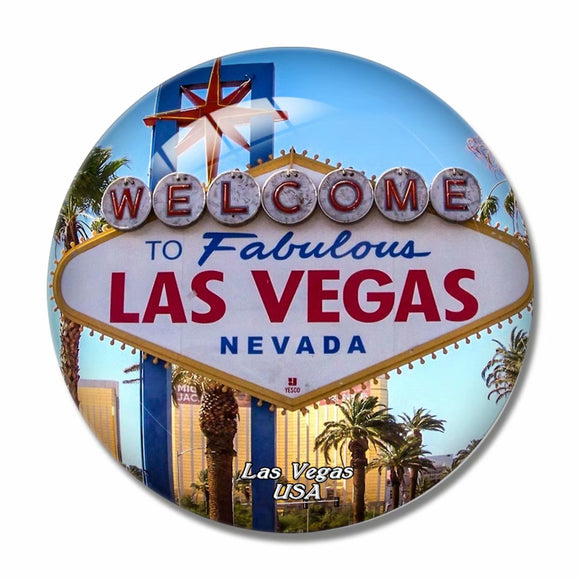 America USA Sign Las Vegas 3D Fridge Magnet Crystal Glass