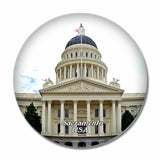 USA America California State Capitol Museum Sacramento 3D Fridge Magnet Crystal Glass