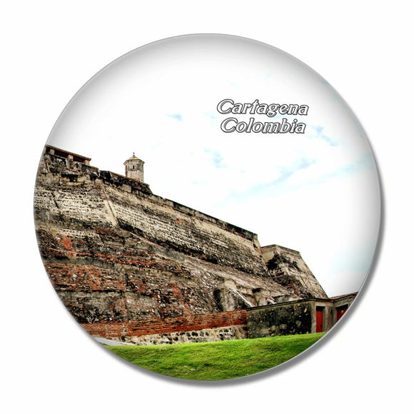 Colombia Castle of San Felipe de Barajas Cartagena 3D Fridge Magnet Crystal Glass