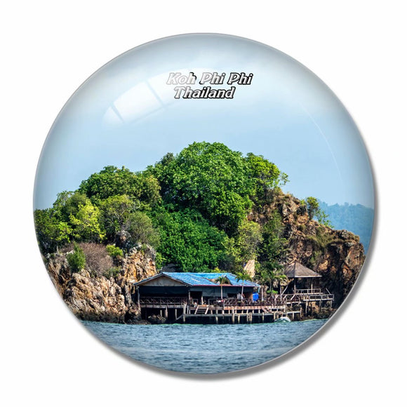 Thailand Phuket Koh Phi Phi 3D Fridge Magnet Crystal Glass