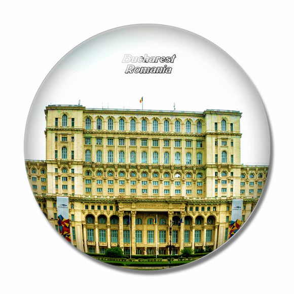 Palace of Parliament Bucharest Romania 3D Fridge Magnet Crystal Glass