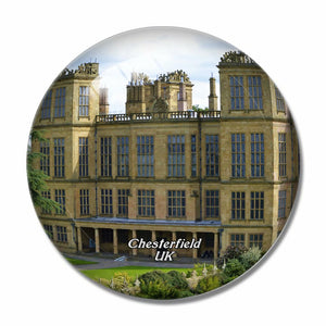 UK England Hardwick Hall and Gardens Chesterfield 3D Fridge Magnet Crystal Glass