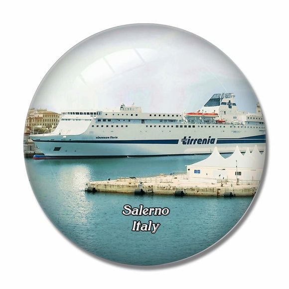 Italy Salerno Port 3D Fridge Magnet Crystal Glass