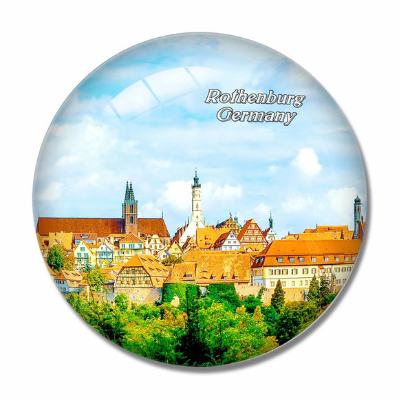 Germany Rothenburg 3D Fridge Magnet Crystal Glass