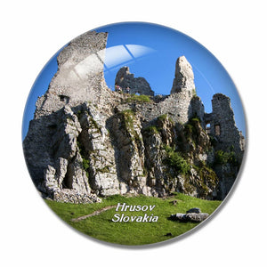 Slovakia Castle Hrusov 3D Fridge Magnet Crystal Glass