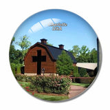 USA America Billy Graham Library Charlotte 3D Fridge Magnet Crystal Glass