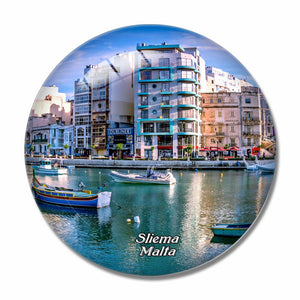 Malta Sliema 3D Fridge Magnet Crystal Glass