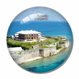 Bermuda National Museum Turquoise 3D Fridge Magnet Crystal Glass
