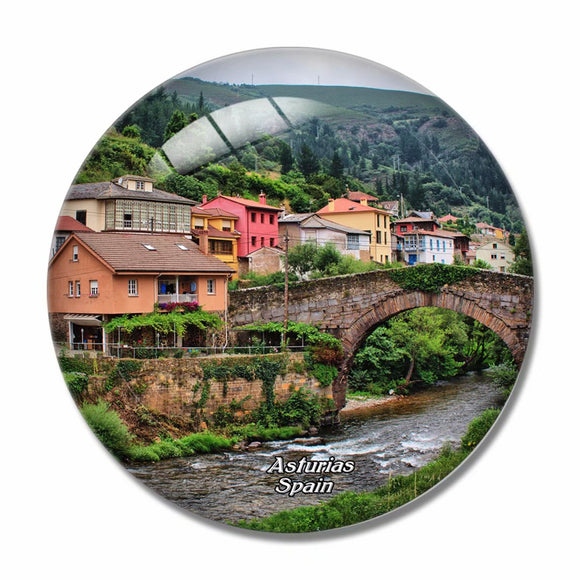 Spain Asturias Spain 3D Fridge Magnet Crystal Glass