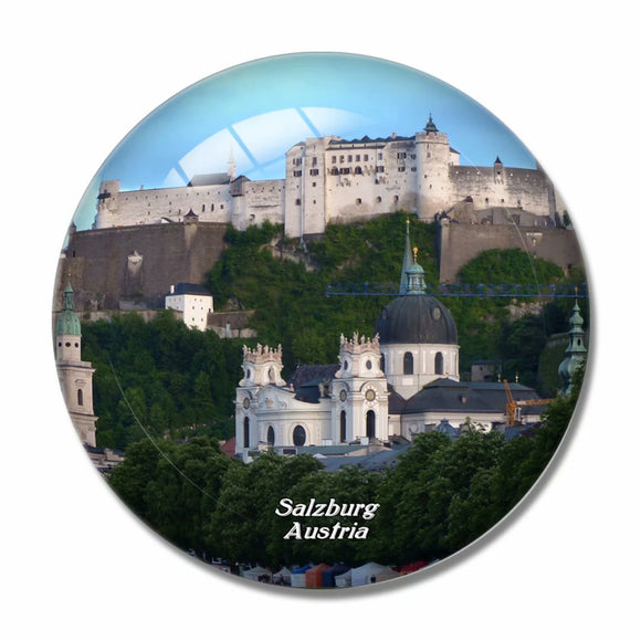 Austria Fortress Hohensalzburg Salzburg 3D Fridge Magnet Crystal Glass