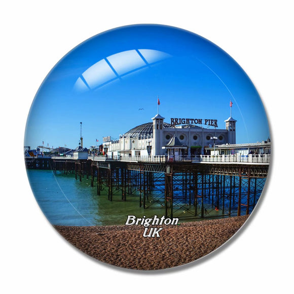 UK England Brighton Palace Pier 3D Fridge Magnet Crystal Glass