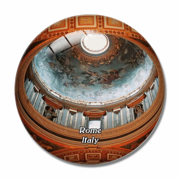 Italy Rome Cathedral 3D Fridge Magnet Crystal Glass