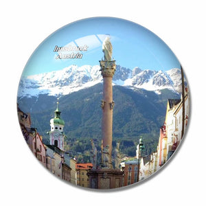 Austria St. Anna's Column The Medieval Maria Theresiastrasse Innsbruck 3D Fridge Magnet Crystal Glass