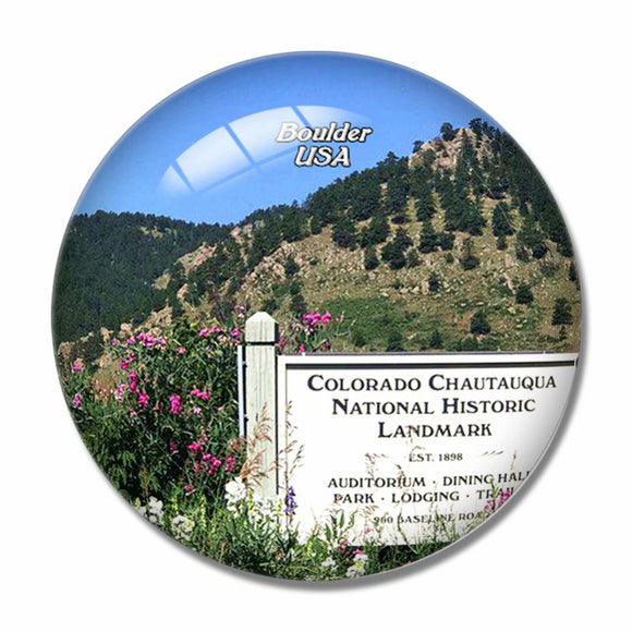 USA America Boulder Colorado Chautauqua Park 3D Fridge Magnet Crystal Glass