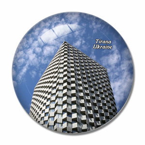 Pyramid Tirana Albania 3D Fridge Magnet Crystal Glass