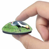 Uganda Crested Crane Bird 3D Fridge Magnet Crystal Glass