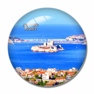 France Chateau d'If Marseille 3D Fridge Magnet Crystal Glass