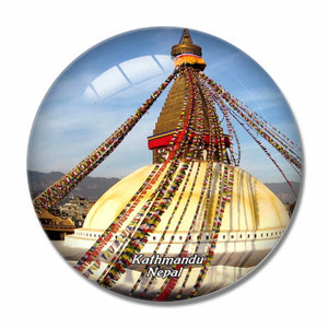 Nepal Boudhanath Kathmandu 3D Fridge Magnet Crystal Glass