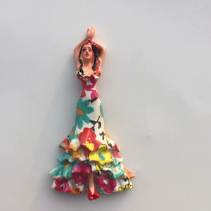 Flamenco Dancer Spain Barcelona Fridge Magnet 3D Resin