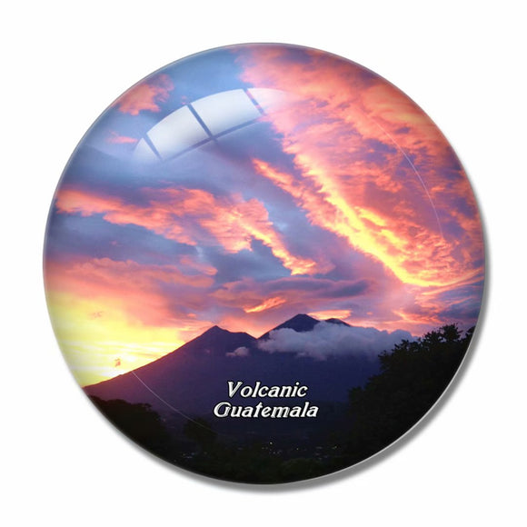 Volcanic Antigua Guatemala 3D Fridge Magnet Crystal Glass