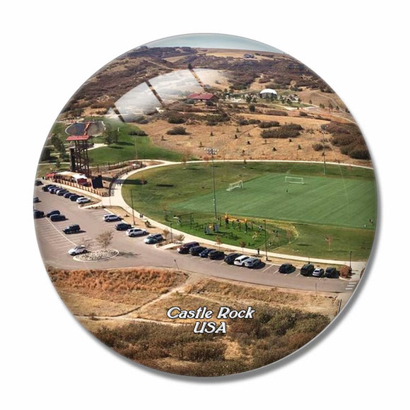 USA America Castle Rock Colorado 3D Fridge Magnet Crystal Glass