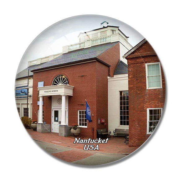 USA America Nantucket Whaling Museum 3D Fridge Magnet Crystal Glass
